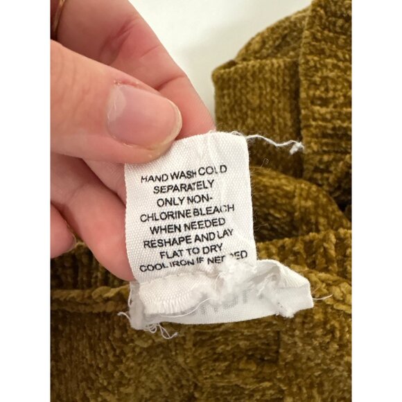 For The Republic Womens M Brown Ruffled Sleeve Chenille Sweater - Picture 13 of 13